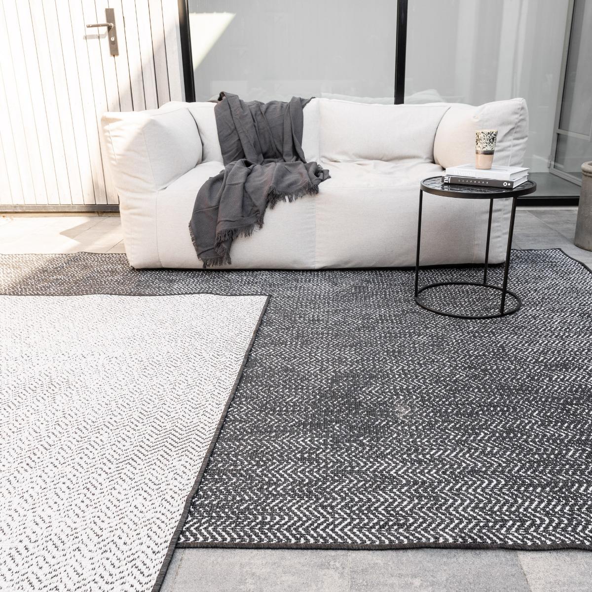 Eva Interior Buitenkleed Zwart Dahl 200 x 290 cm