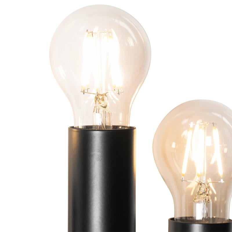 QAZQA Art Deco wandlamp zwart 6-lichts - Tubi
