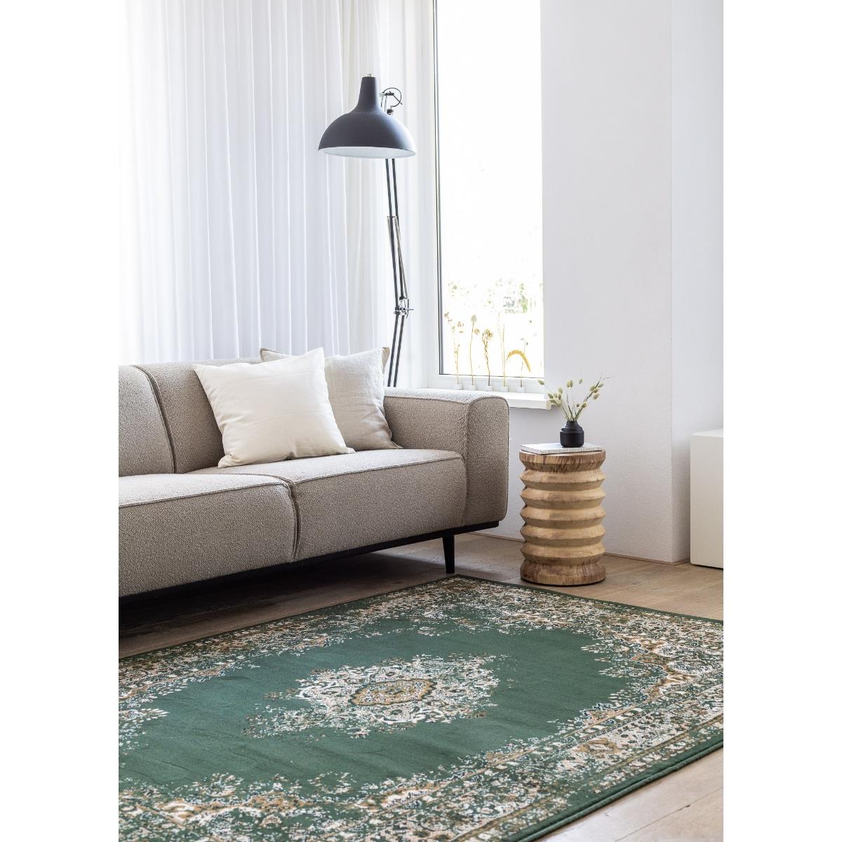 Interieur05 Vintage Vloerkleed Keshan groen - 190 x 280 cm