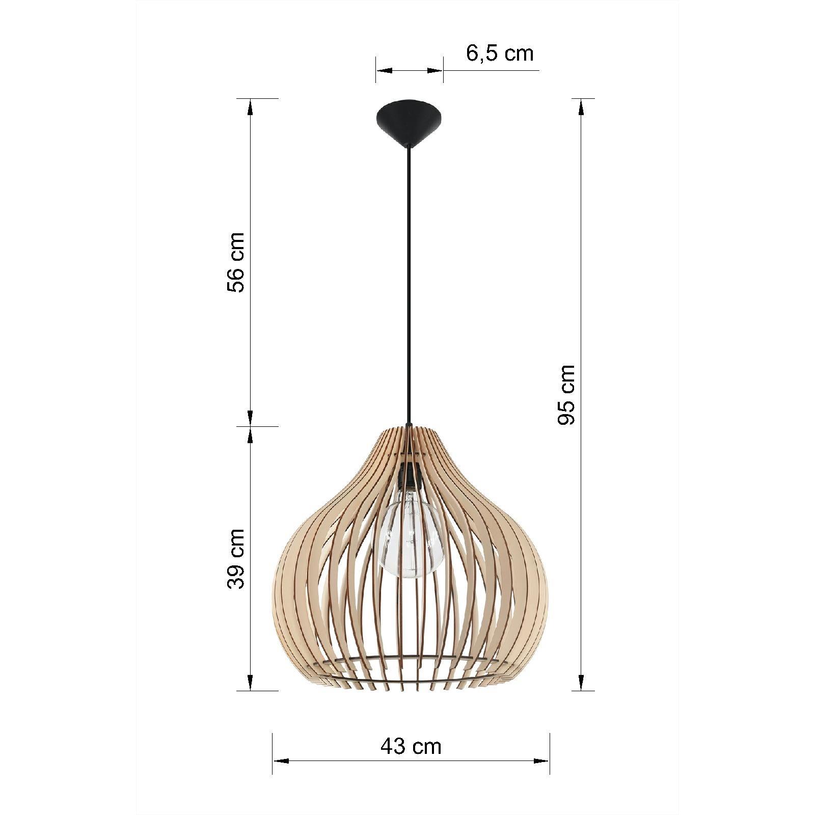 Sollux Hanglamp Aprilla Ø 43 cm hout