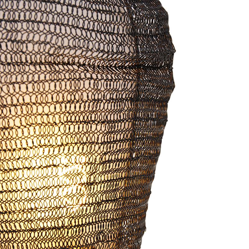 QAZQA Oosterse wandlamp zwart 45 cm - Nidum