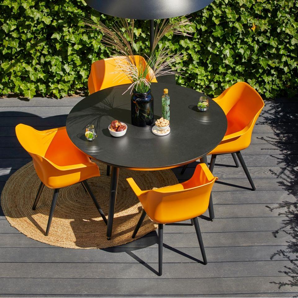 Hartman Sophie Studio HPL Tuintafel Ø 128 cm - Zwart