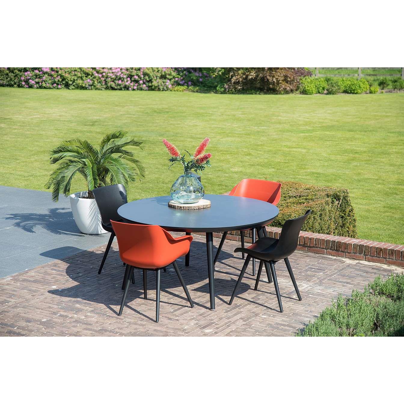 Hartman Sophie Studio HPL Tuintafel Ø 128 cm - Zwart