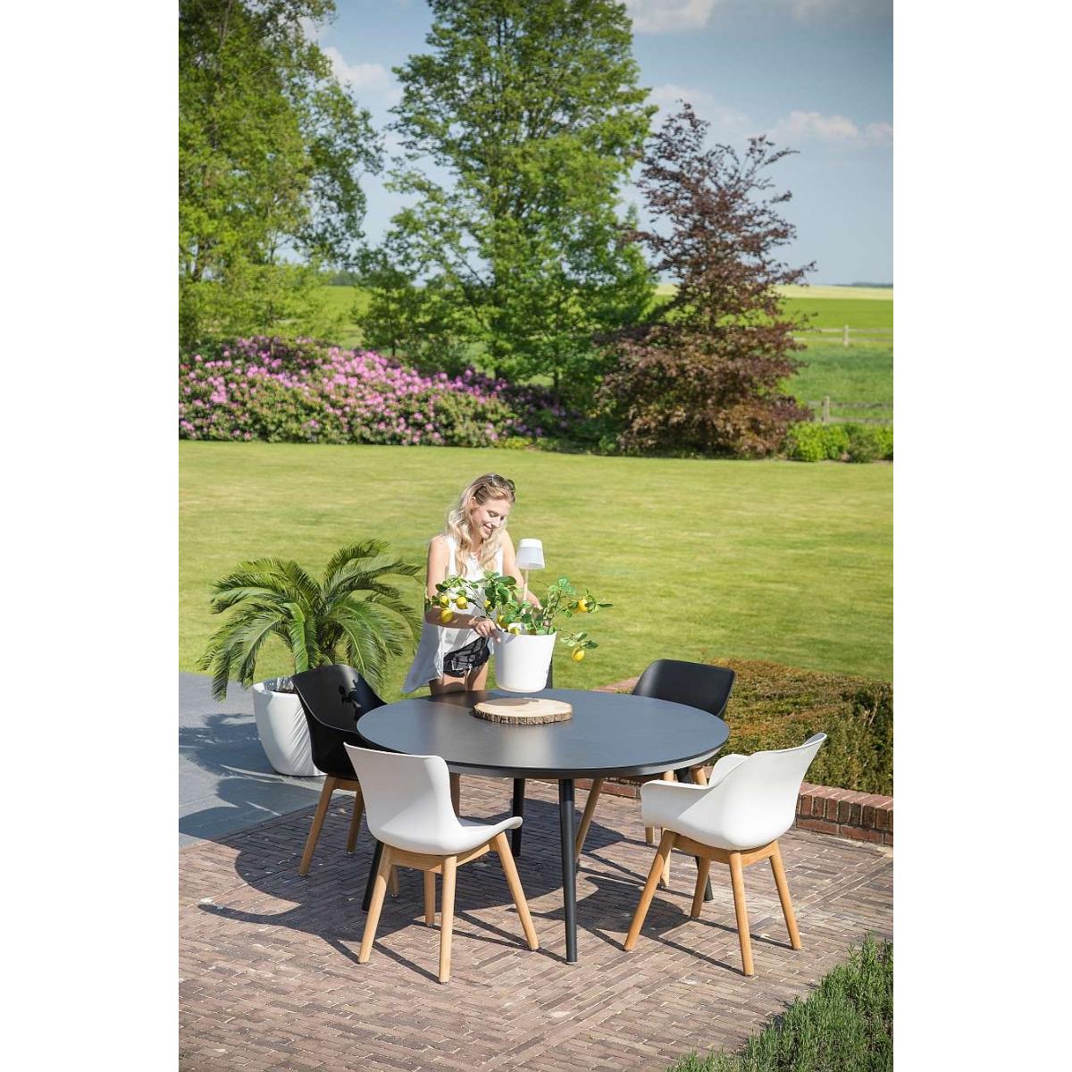 Hartman Sophie Studio HPL Tuintafel Ø 128 cm - Zwart