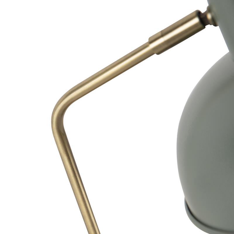 QAZQA Retro tafellamp groen met brons - Milou