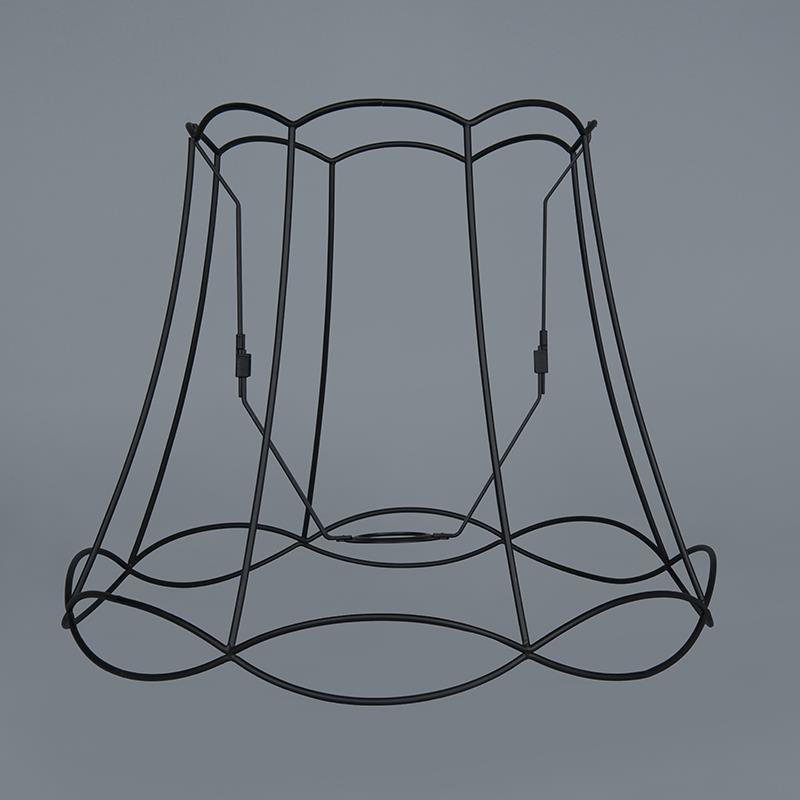 QAZQA Metalen lampenkap zwart 40|31 - Granny Frame