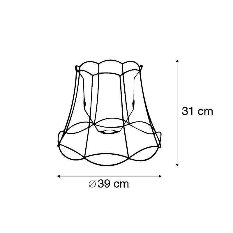 QAZQA Metalen lampenkap zwart 40|31 - Granny Frame