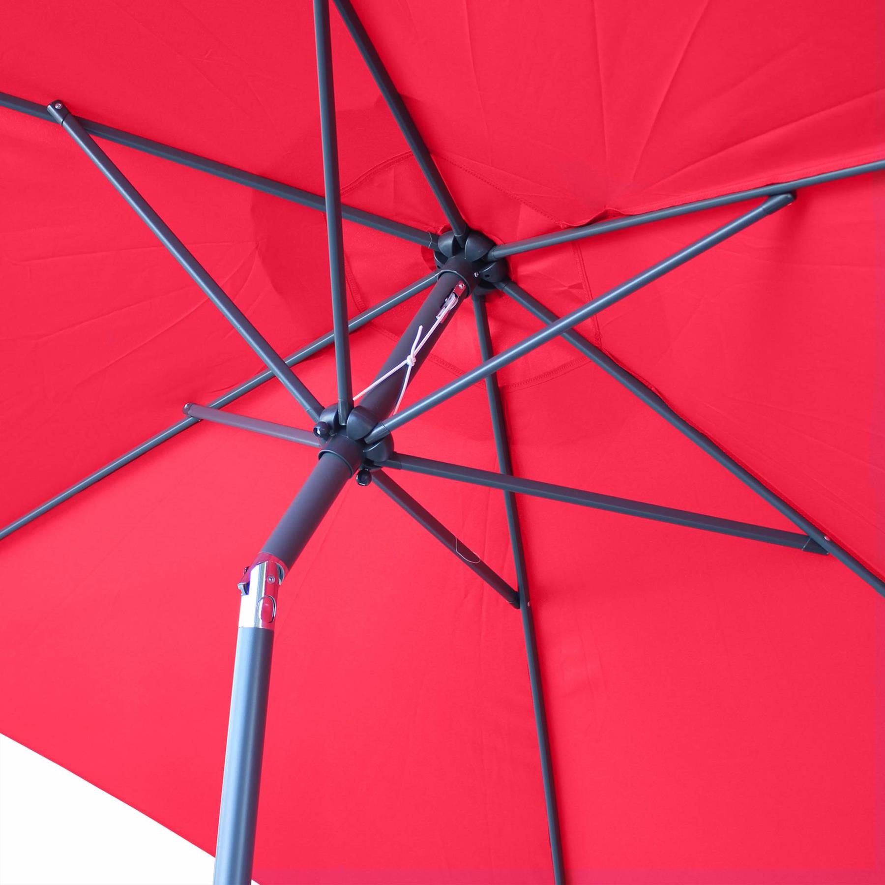 sweeek - 3m ronde parasol, paal met houteffect