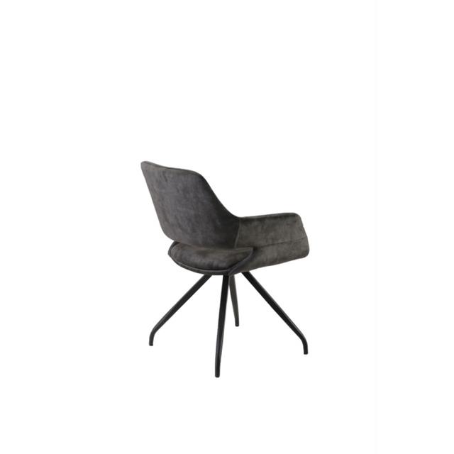 Livingfurn - Giga Meubel - Eetkamerstoel Capp Olijfgroen Velvet
