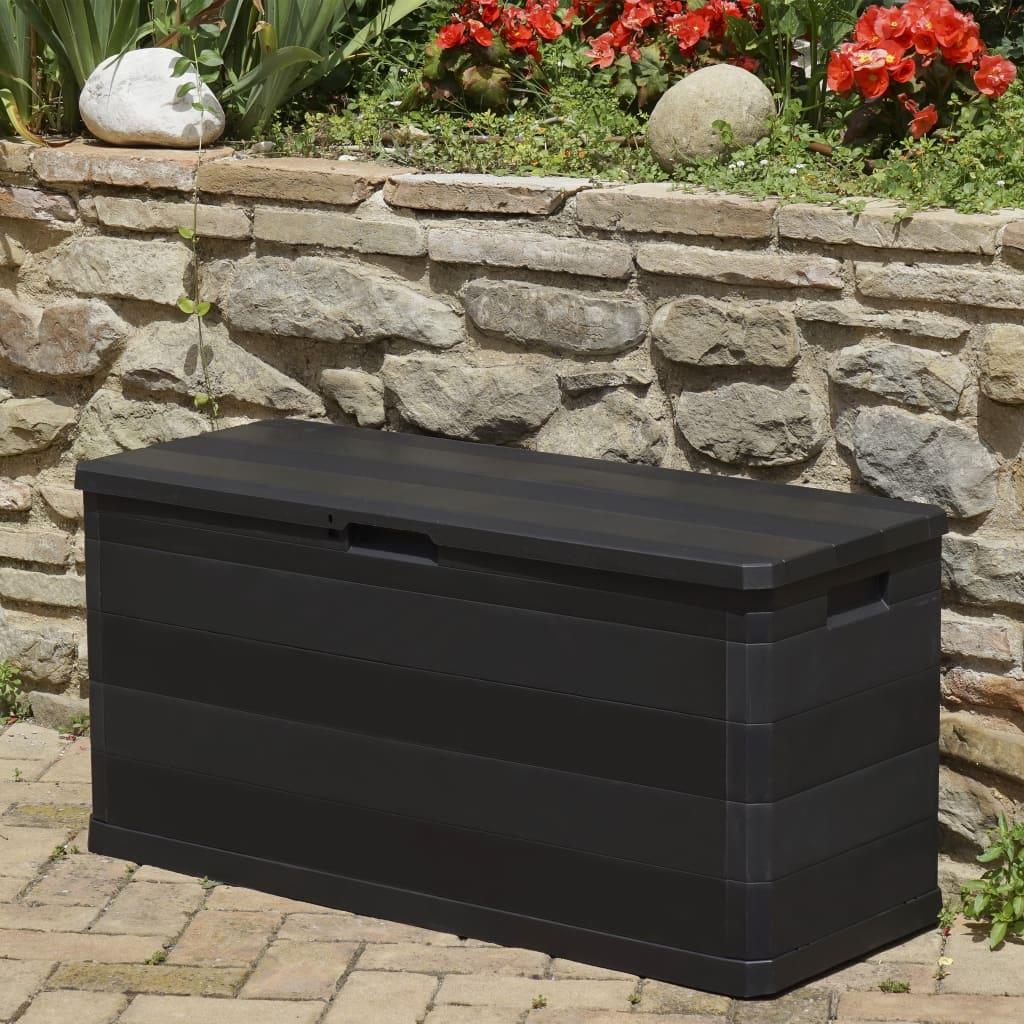 vidaXL Tuinbox 280L zwart