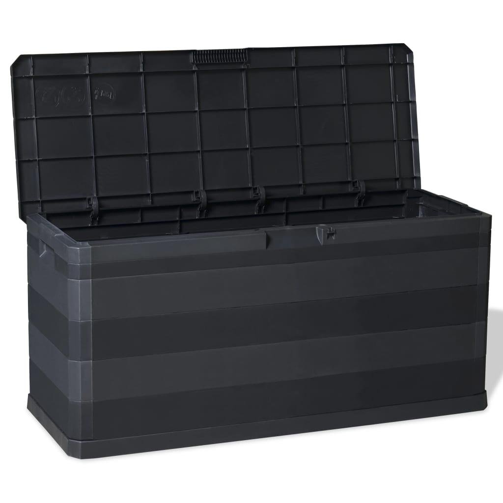 vidaXL Tuinbox 280L zwart