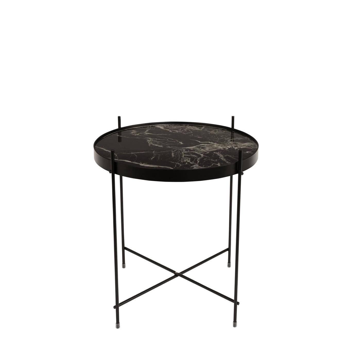 Zuiver Cupid Marble Bijzettafel - Marmer / Zwart
