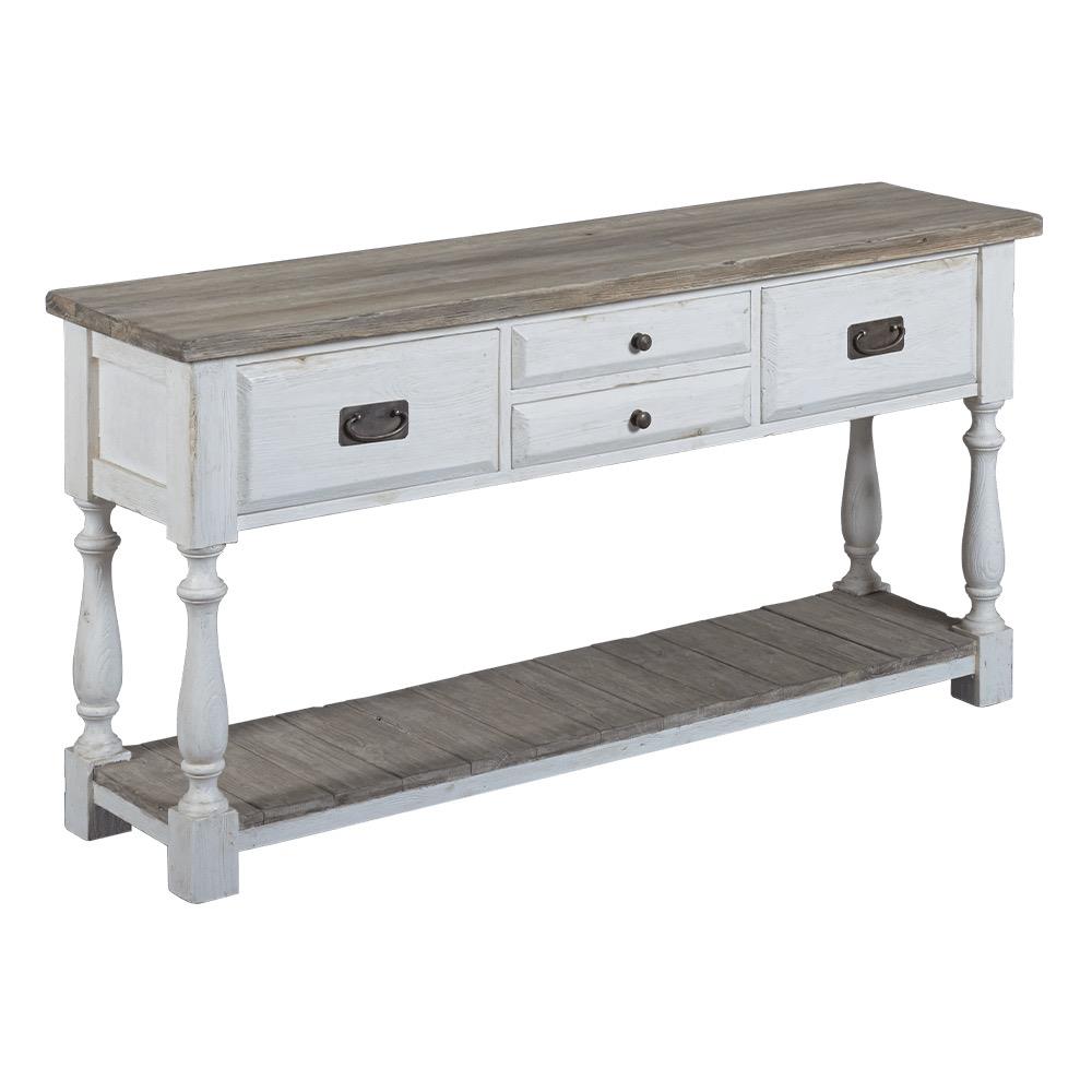Tower Living | Monza Wandtafel | Grenenhout | Whitewash | 40 x 150 x