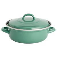 Lite-Body - Braadpan  24cm|2,5 l - Emaille- Olijf Groen - Inductie