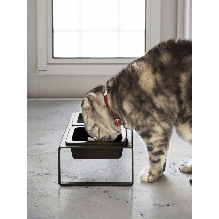 Yamazaki Voerbak Kat | Hond - Dubbel - Tower - Zwart