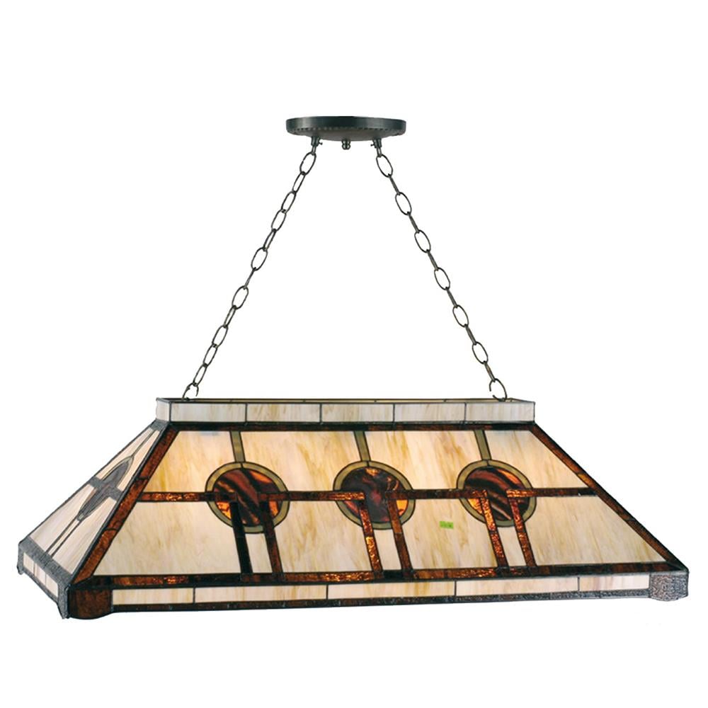 Clayre & Eef Hanglamp Tiffany  92x47x126 cm  Beige Bruin Metaal Glas