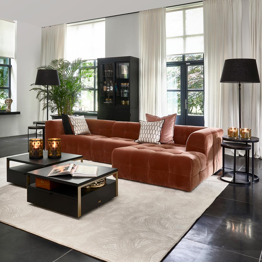 Riviera Maison Kussensloop RM Velvet Roze - 60x60 cm