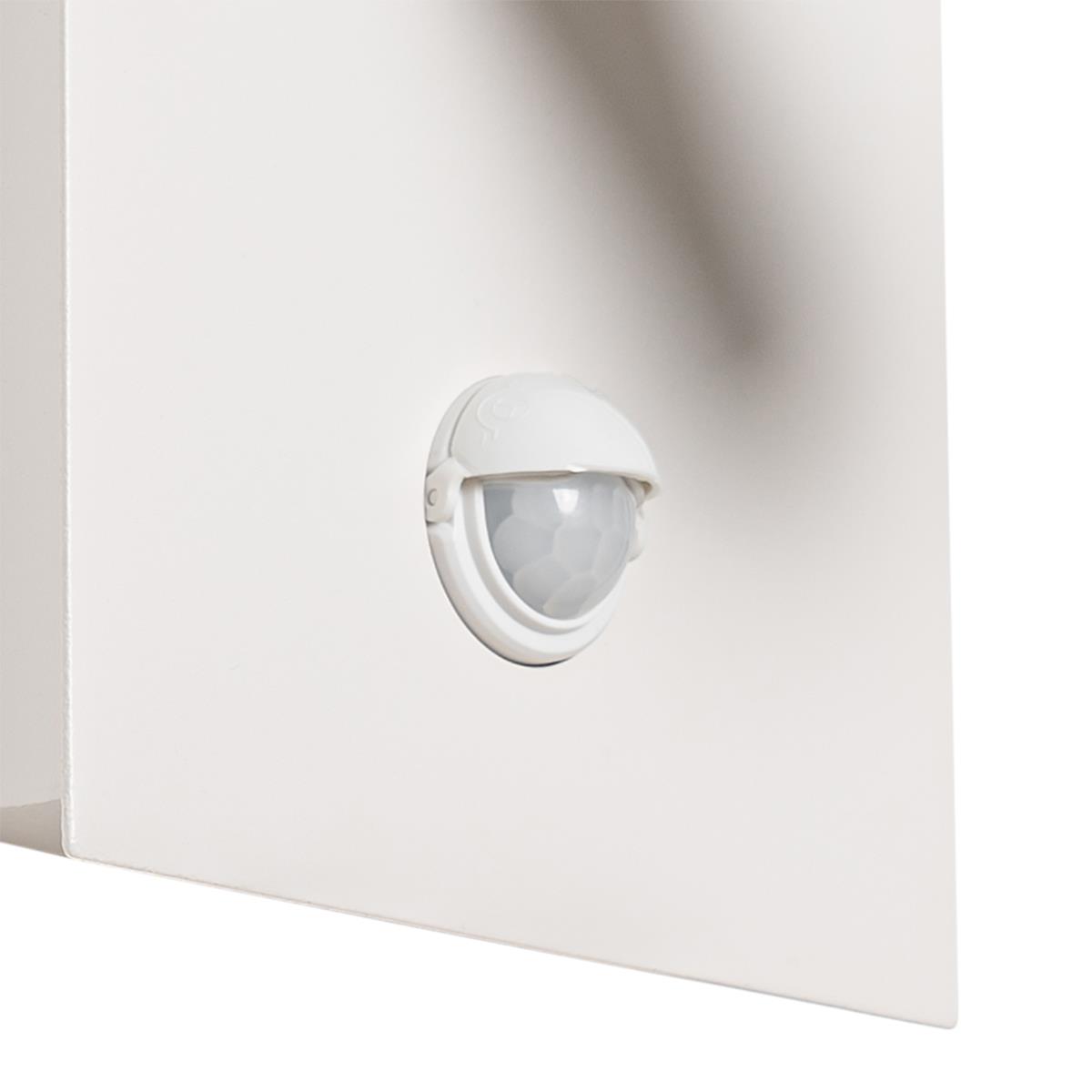 QAZQA Buiten wandlamp wit incl. LED IP54 bewegingssensor - Simon