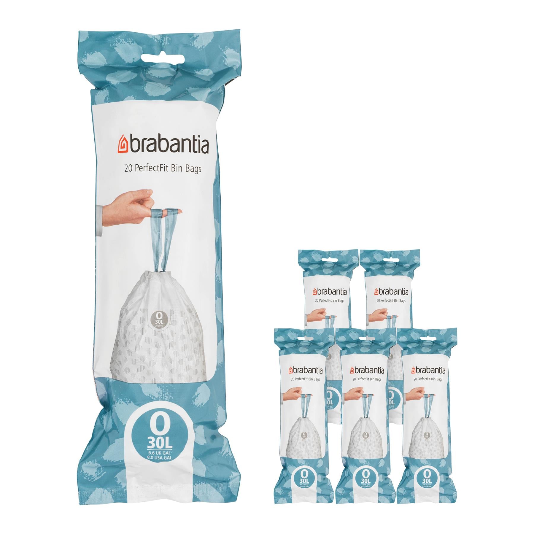 Brabantia Type O PerfectFit Jaarverpakking Afvalzak 30 Liter 120