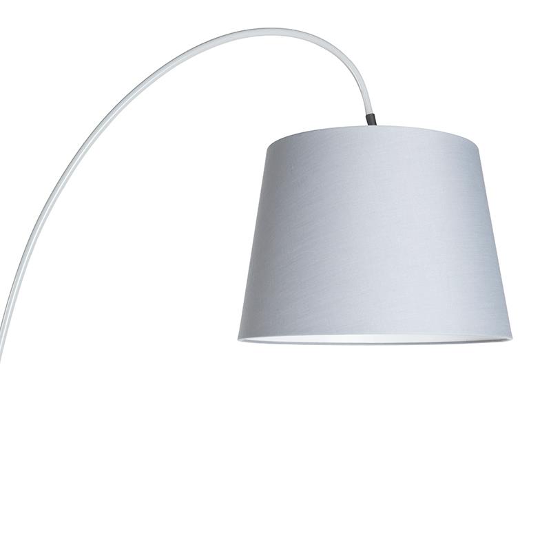 QAZQA Moderne booglamp met grijze kap - Bend