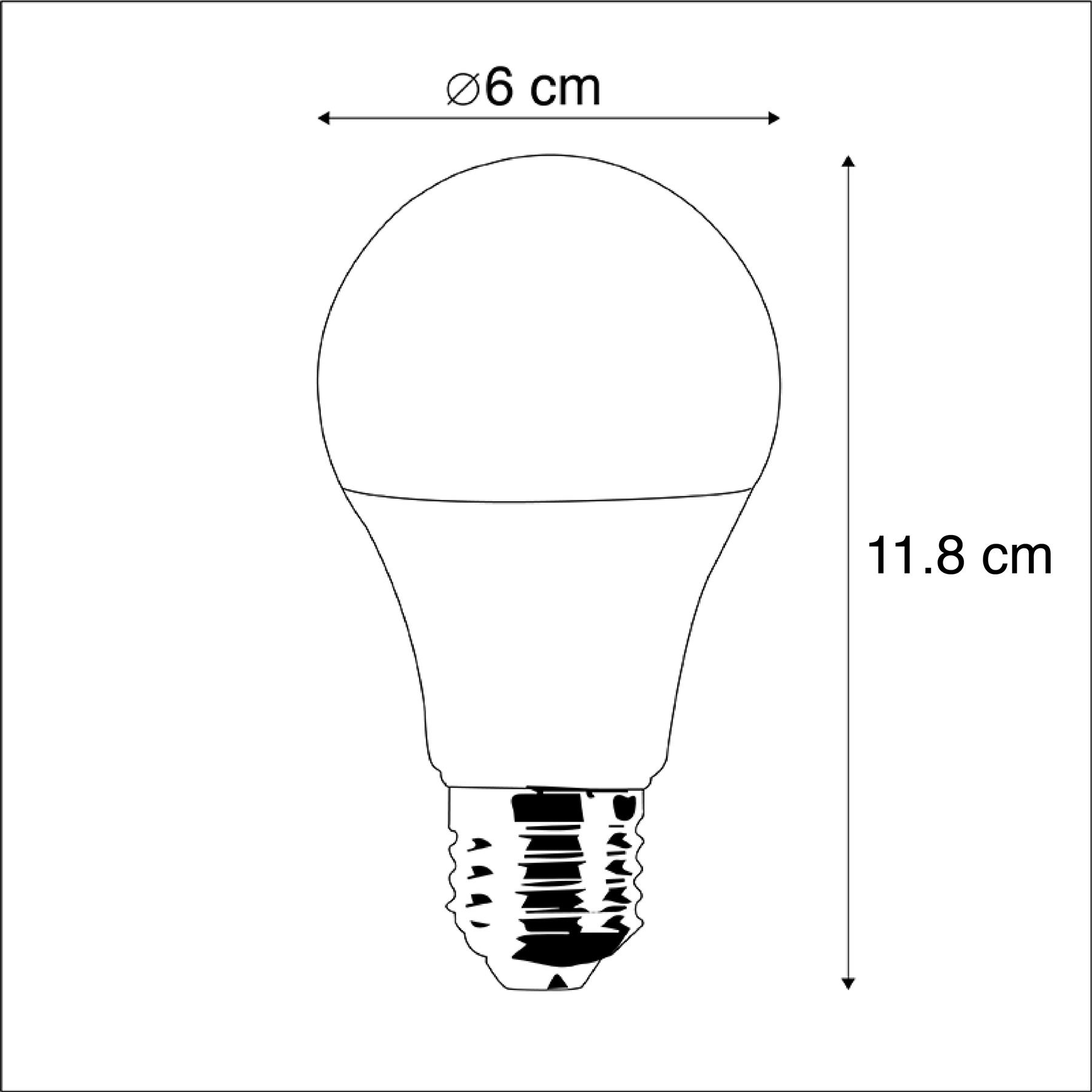 LUEDD Smart E27 RGBW LED lamp A60 9W 806 lm 2200-4000K