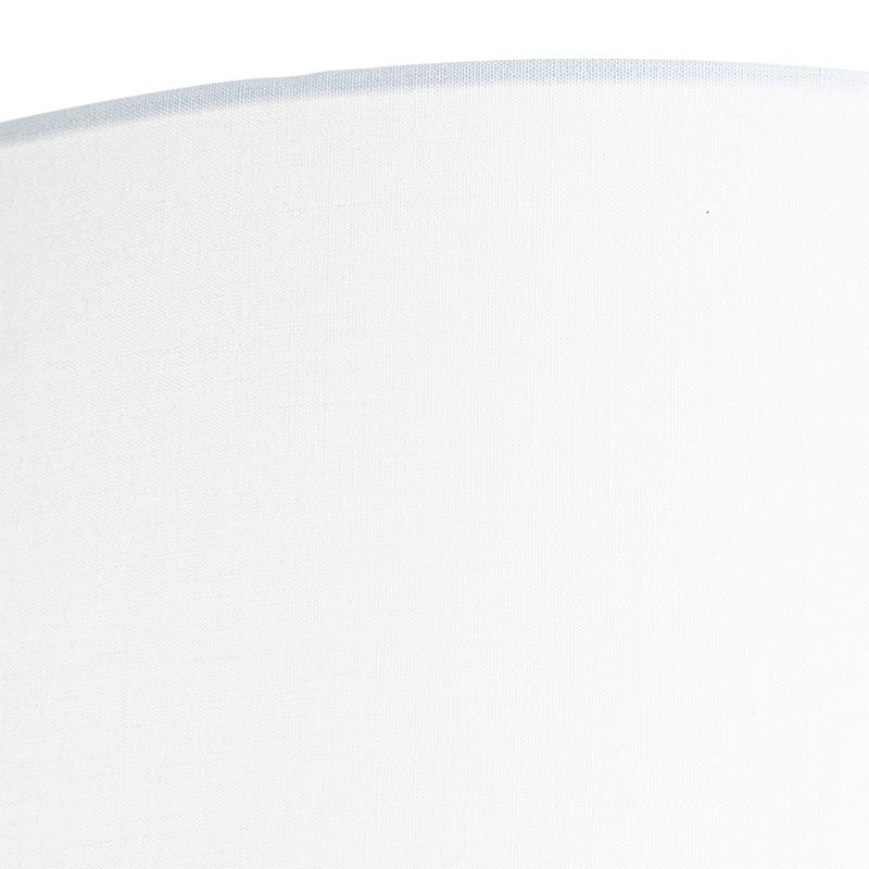 QAZQA Klassieke wandlamp goud stoffen kap wit - Cas
