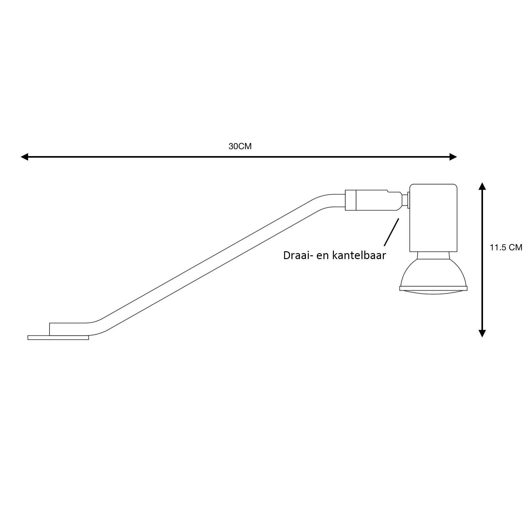 Ylumen Kast verlichting Delore L30 cm excl. GU10 mat chroom