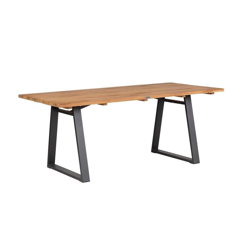 Exotan Sydney Tuintafel - Teak|Metaal - Naturel - 75x185x90