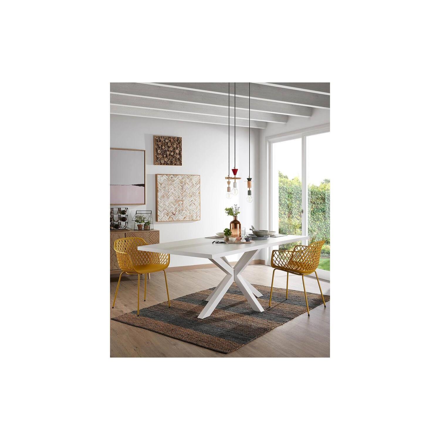 Kave Home Argo Eettafel - 200 x 100 cm - Wit