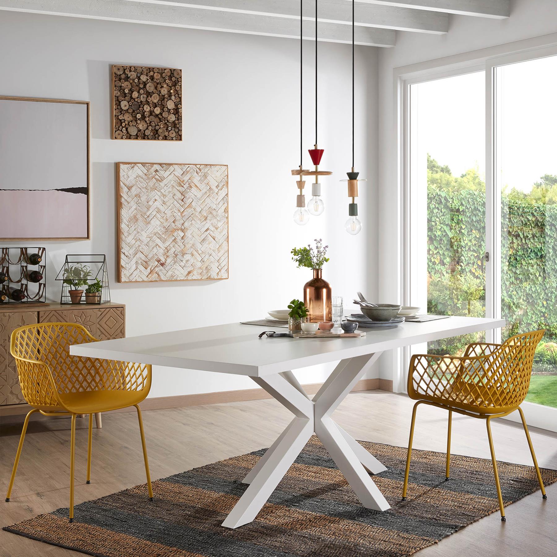 Kave Home Argo Eettafel - 200 x 100 cm - Wit