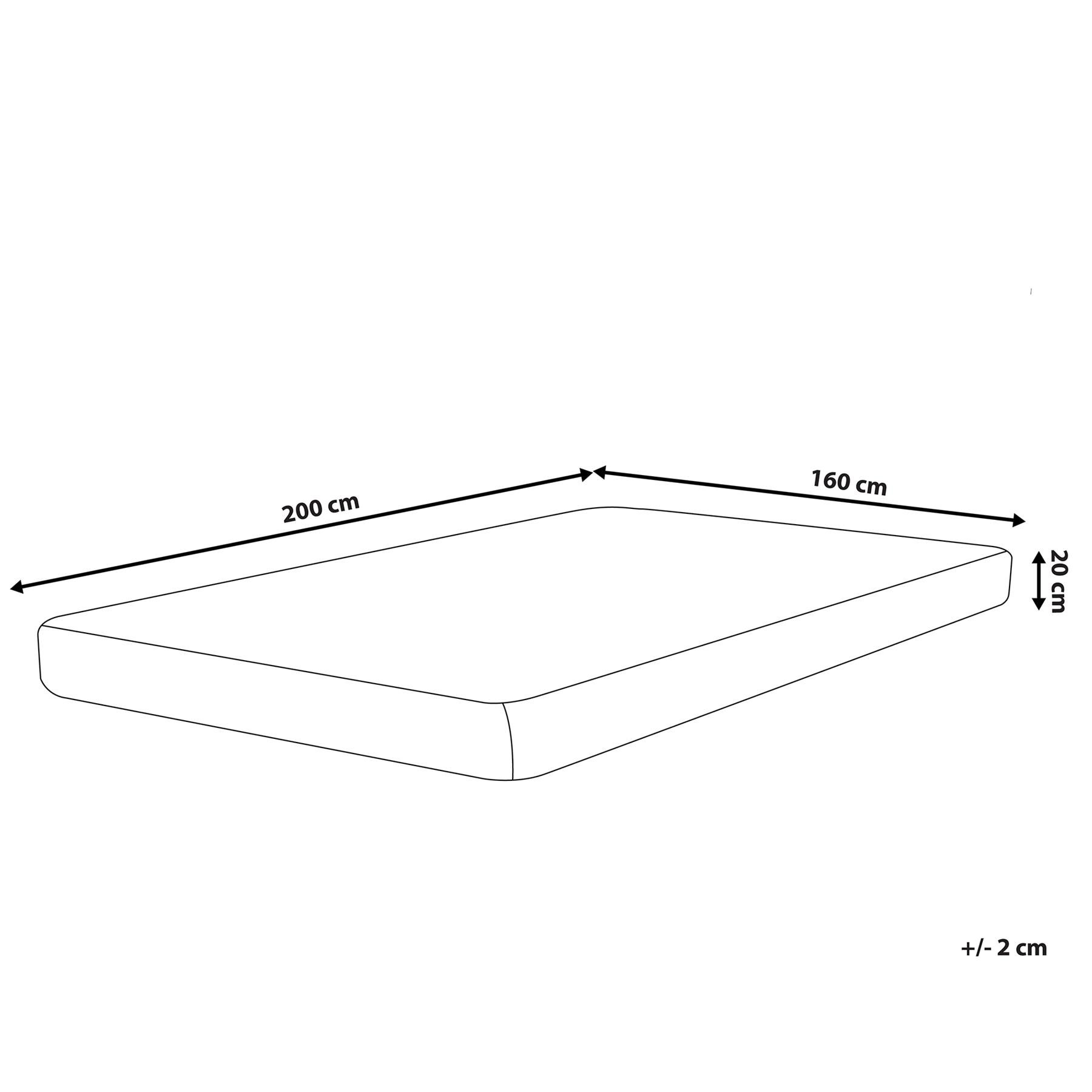 Beliani - PEARL - Schuimmatras - Wit - 160 x 200 cm - Polyester
