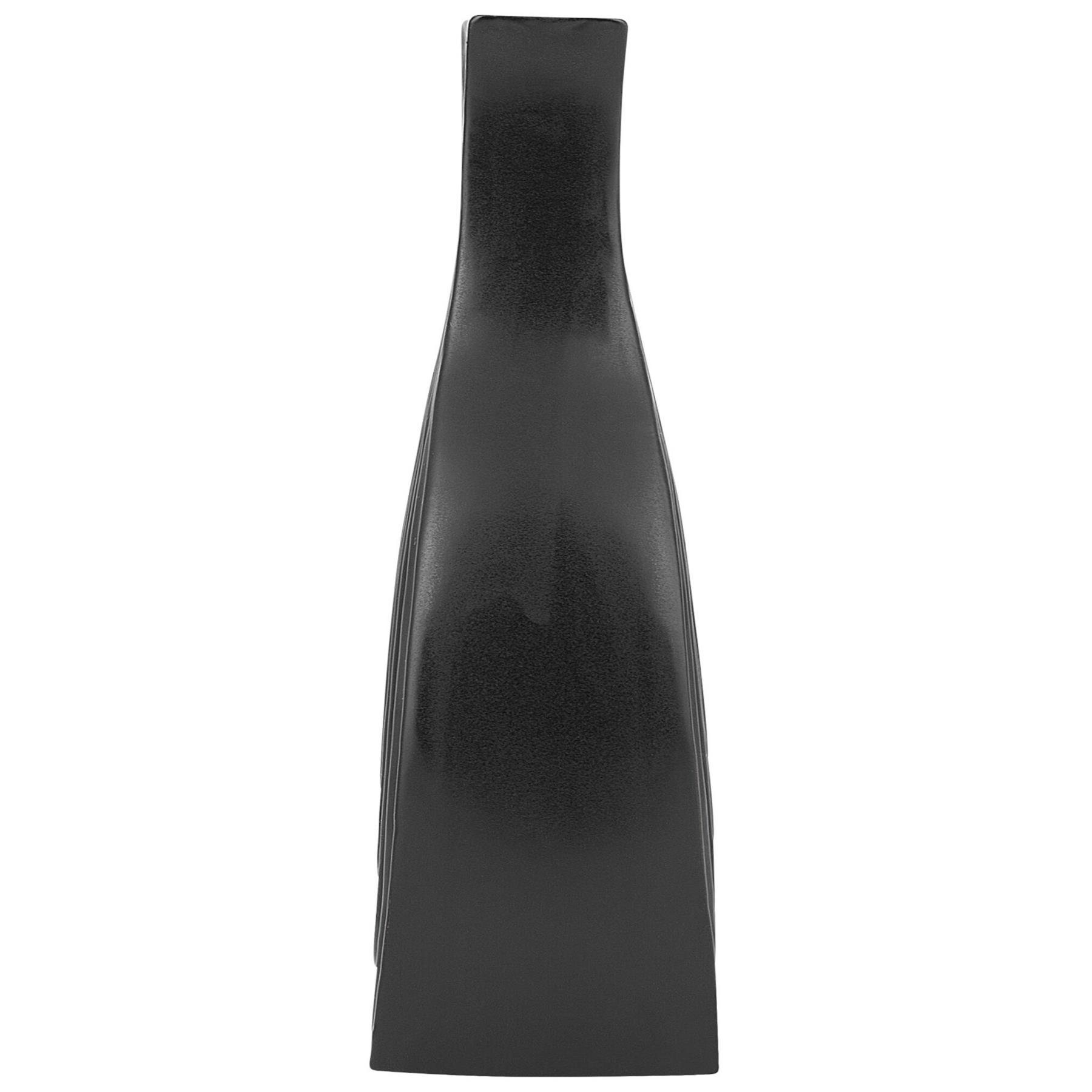 Beliani - THAPSUS - Decoratieve vaas - Zwart - 25 cm - Keramiek