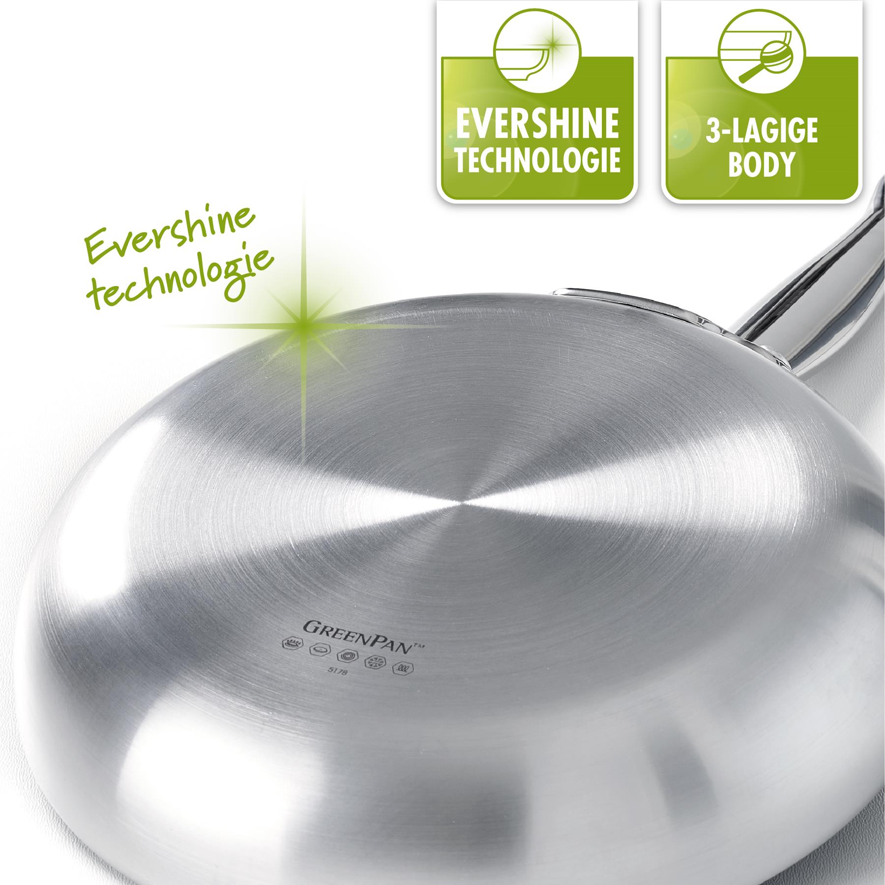 GreenPan Barcelona Evershine Hapjespan Ø 24 cm - Zilver