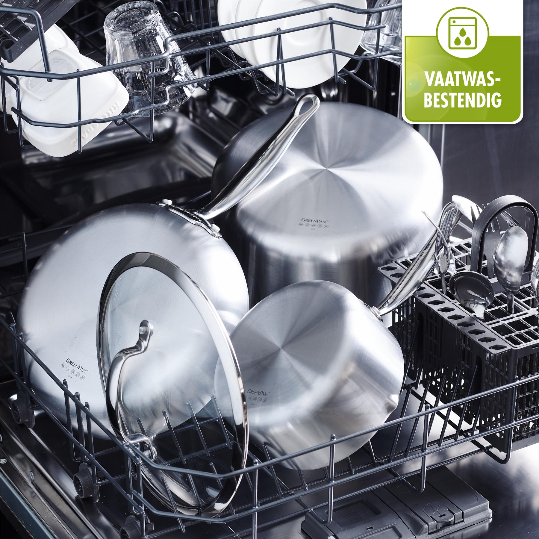 GreenPan Barcelona Evershine Hapjespan Ø 24 cm - Zilver