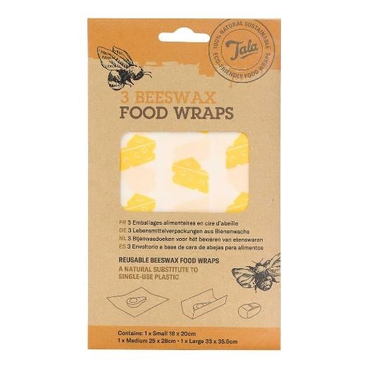 Tala - Bijenwas Wrap, Set van 3 Stuks, Cheese - Tala