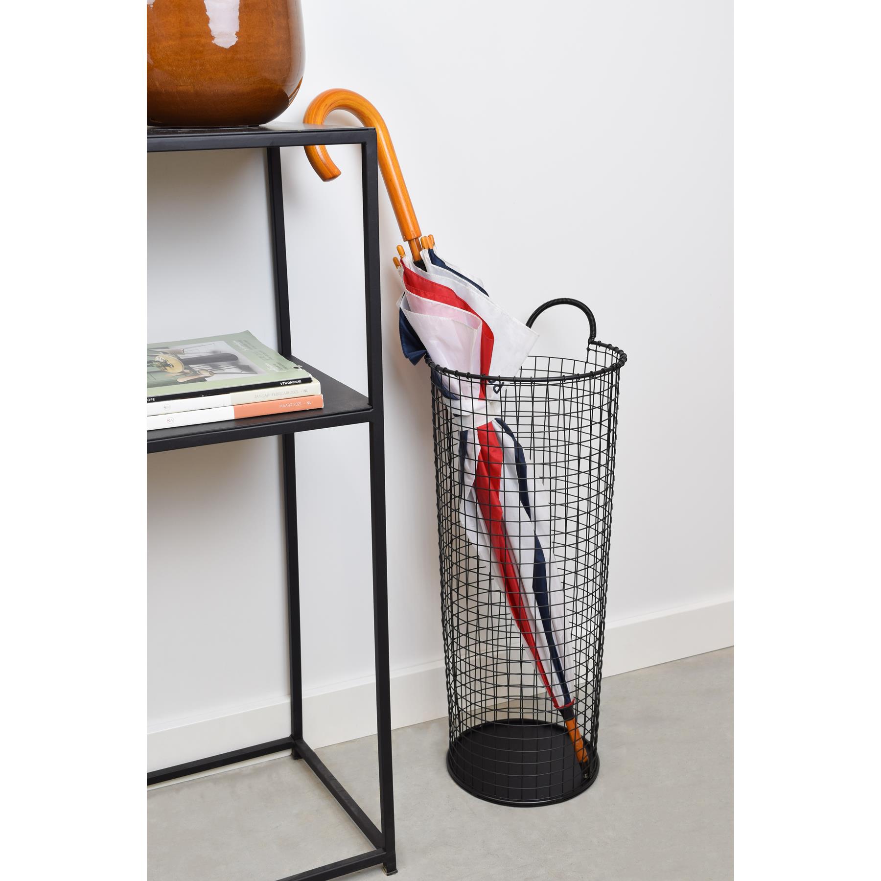 LOFT42 Sakuma paraplubak – Gaas - Zwart – Metaal