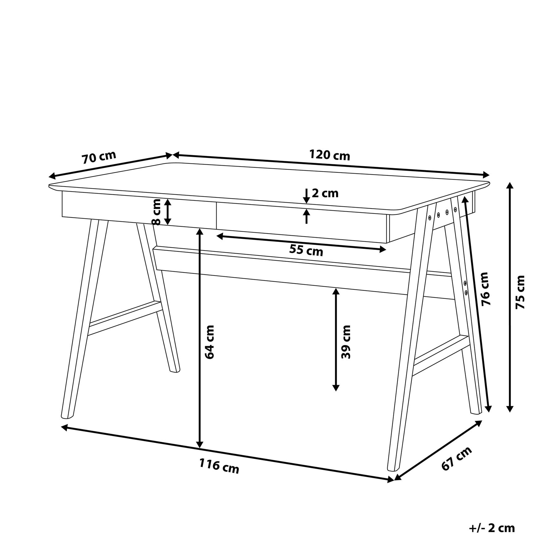 Beliani - SHESLAY - Bureau - Wit - MDF