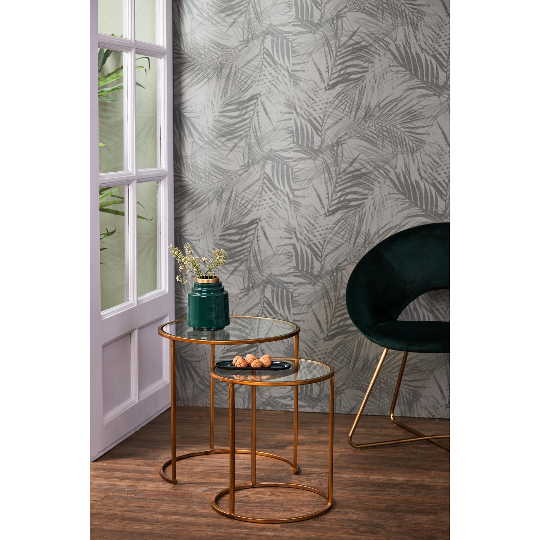 Light & Living Bijzettafel Duarte - Antiek Goud - Ø40+Ø50cm