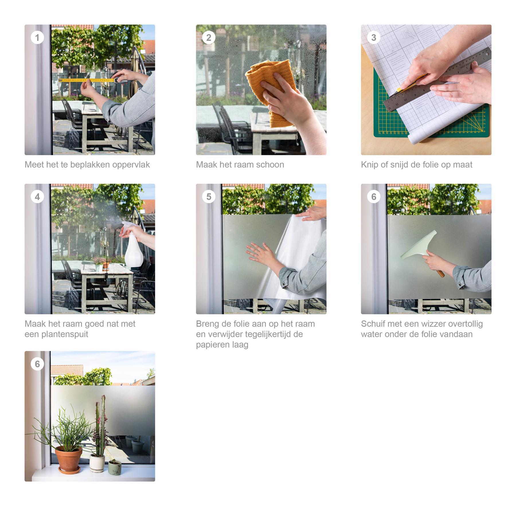 d-c-fix Bamboo Raamfolie - 67,5x200cm - Melkglas - Planten -