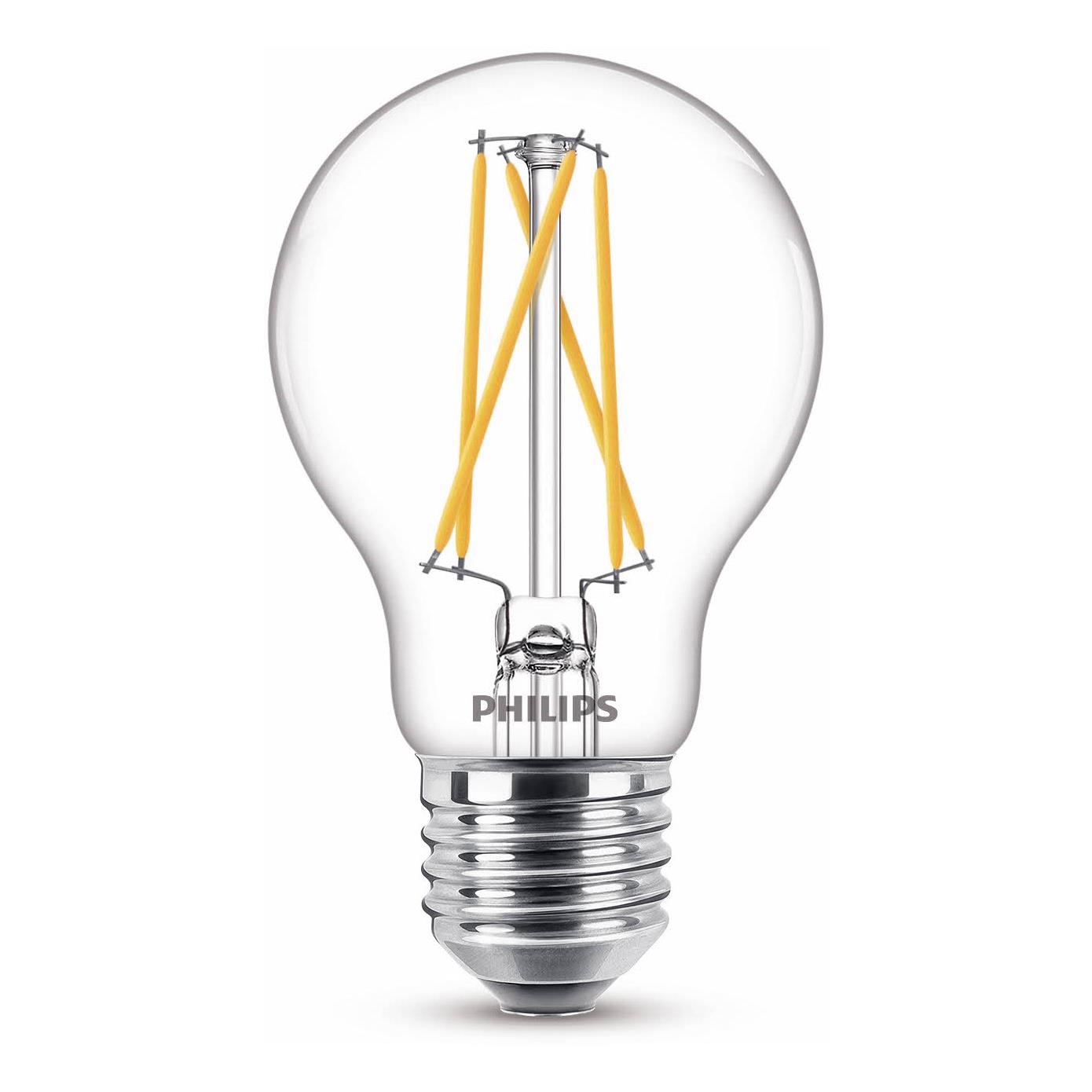 Philips LED Lamp Transparant - 60 W - E27 - Dimbaar warmwit Licht