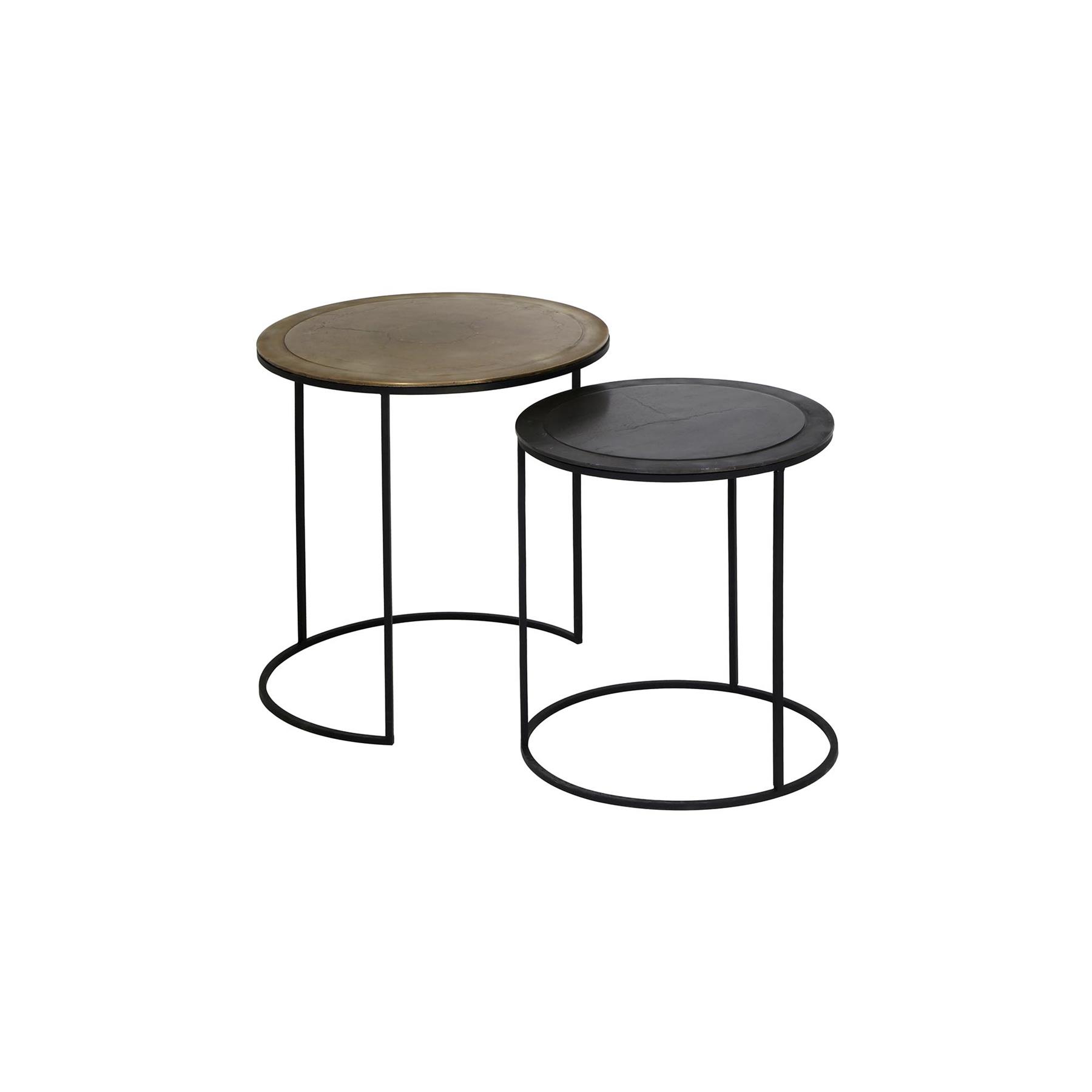 Light & Living Bijzettafel Talca - Antiek Brons|Koper - Ø40+Ø49cm