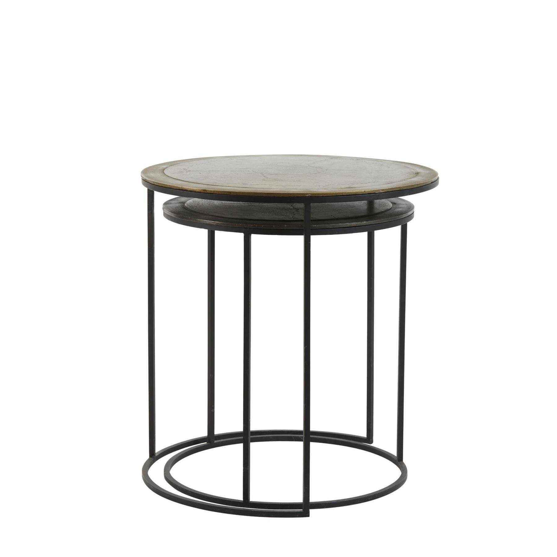 Light & Living Bijzettafel Talca - Antiek Brons|Koper - Ø40+Ø49cm