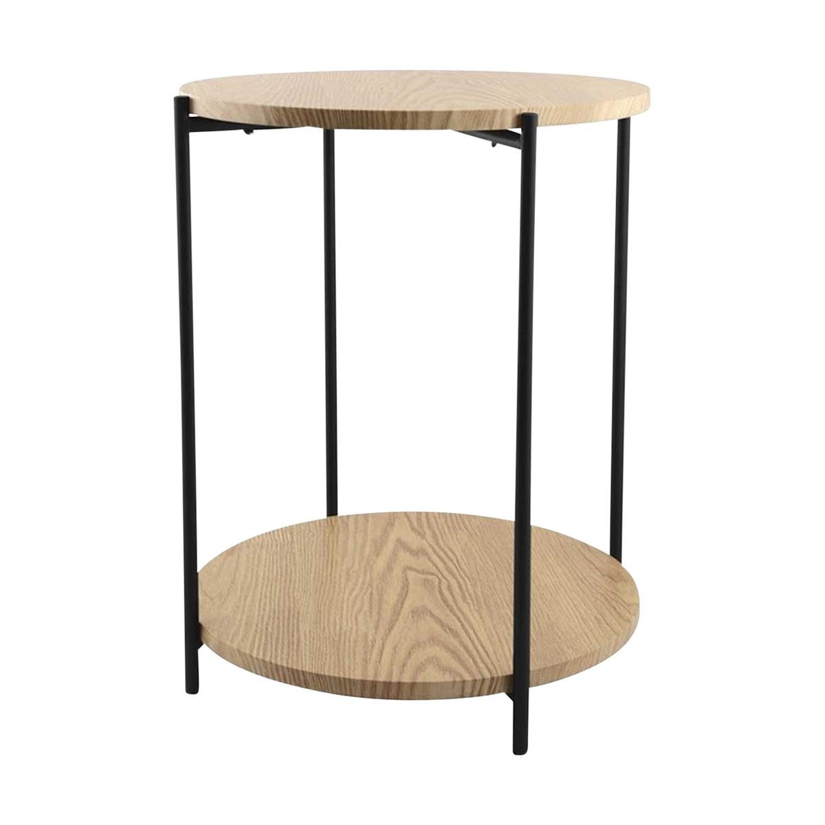 Lisomme Lina houten bijzettafel naturel - Ø 40 cm