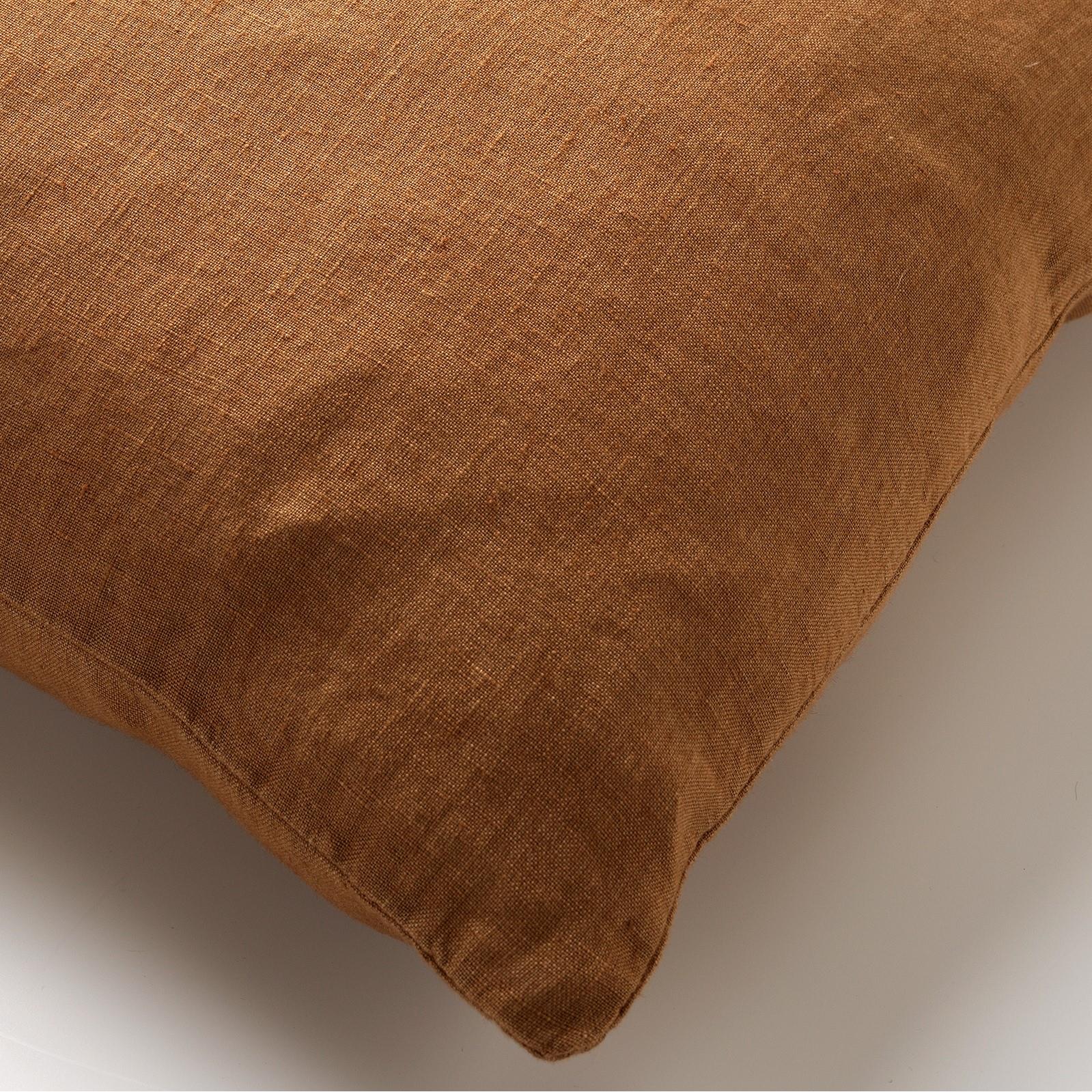 Dutch Decor sierkussen LINN - 45x45 cm Tobacco Brown