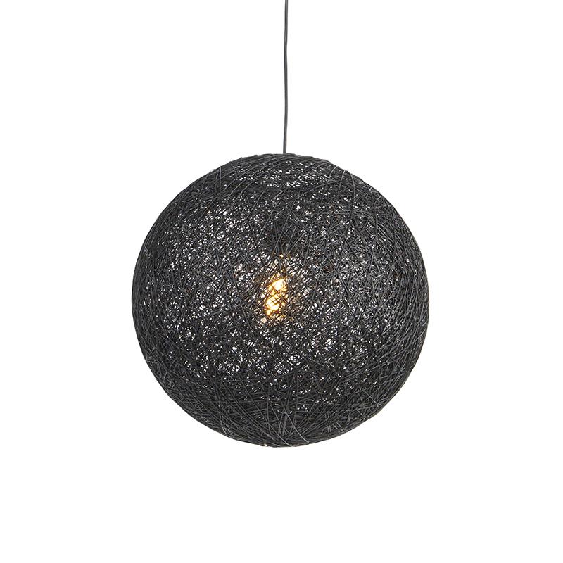 QAZQA Design hanglamp zwart bol 45cm - Corda