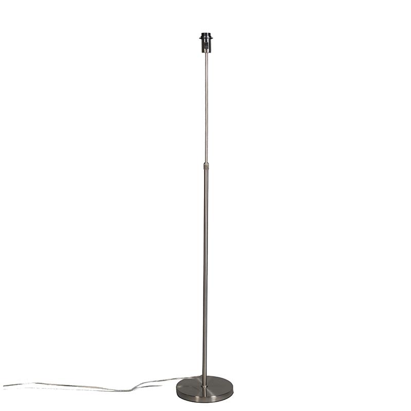 QAZQA Moderne vloerlamp staal verstelbaar - Parte