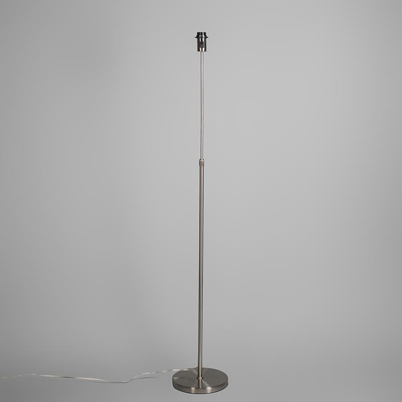 QAZQA Moderne vloerlamp staal verstelbaar - Parte