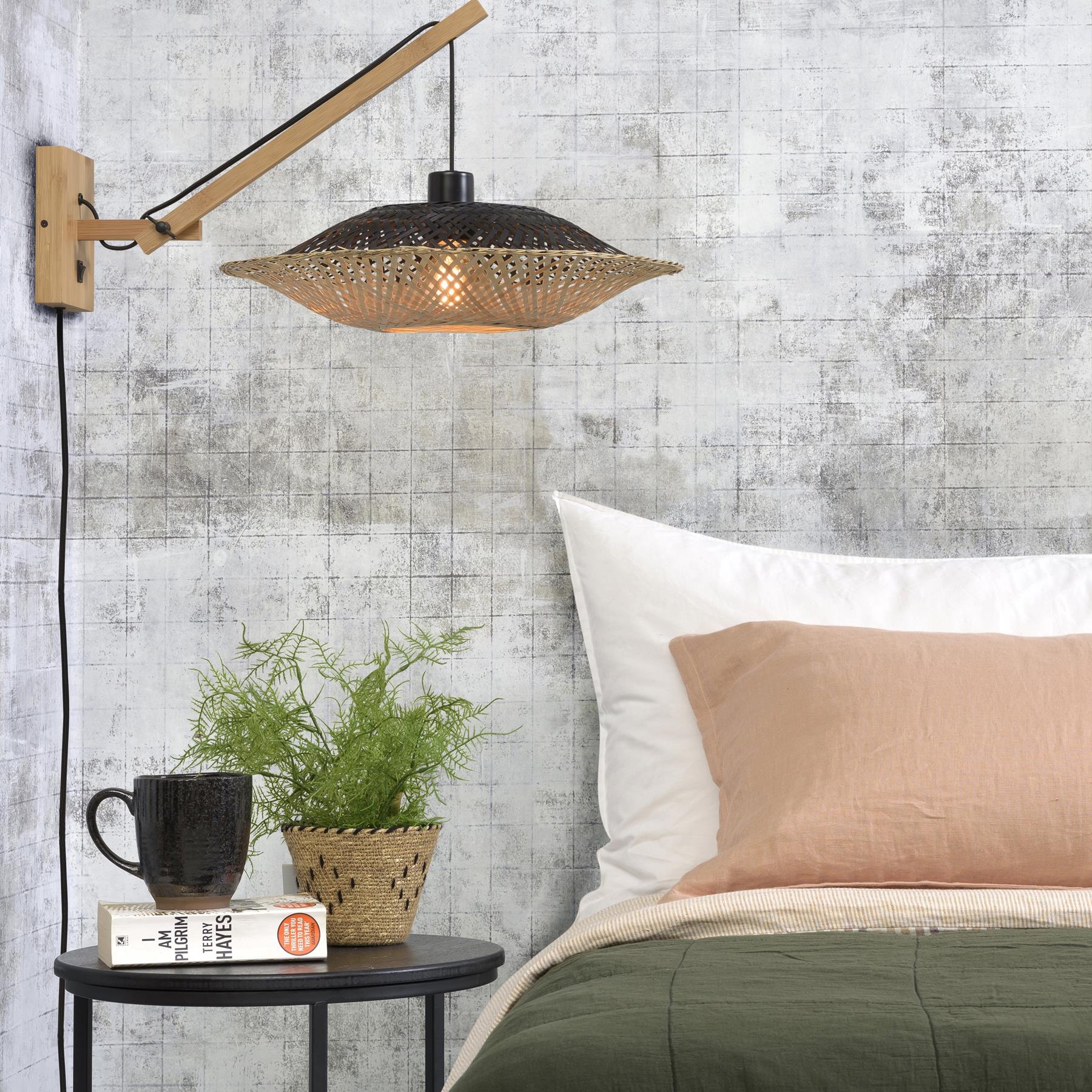 GOOD&MOJO Kalimantan Wandlamp met Arm - Ø44cm - Naturel