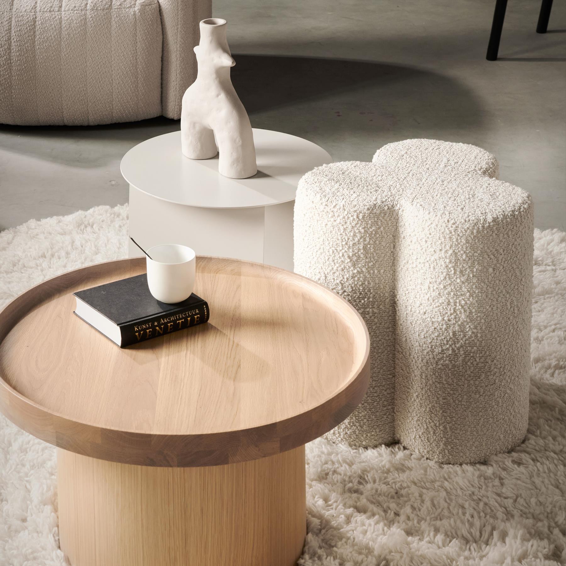 POLSPOTTEN Clover Poef - Beige