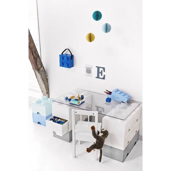 Lunchbox Brick 4 met handvat, Blauw - LEGO